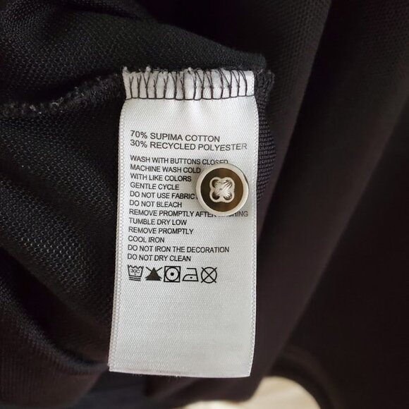 Tommy Bahama IslandZone Polo XL | Supima Cotton Blend Shirt | Black Performance - Picture 3 of 4